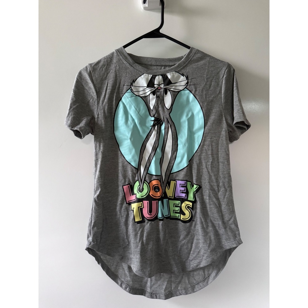 Looney Tunes Bugs Bunny Graphic T-Shirt Kids Small 3/5 Gray JT22799